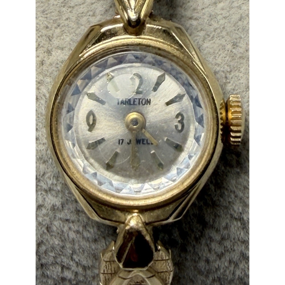 Tarleton Ladies Manual Wind Vintage Cocktail Working‎ Watch 17MM 5.75" 17 Jewels